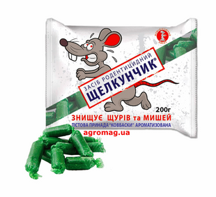 Щелкунчик тісто отрута від гризунів (ковбаски) 200 г